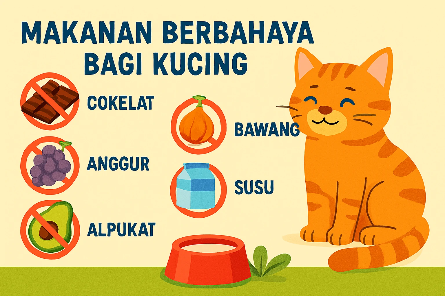 Makanan Manusia Berbahaya untuk Kucing Kamu